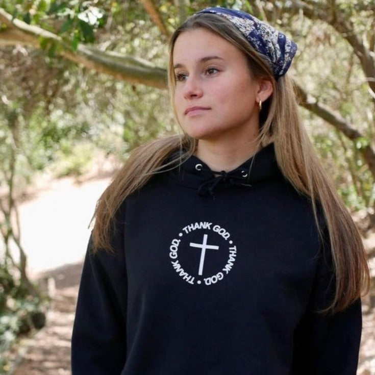 THANK GOD FOR THE CROSS UNISEX HOODIE