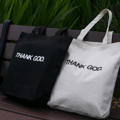 THANK GOD TOTE - CANVAS